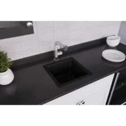 ELG1616BK0 Quartz Classic 15-3/4" X 15-3/4" Dual Mount Bar Sink, Black