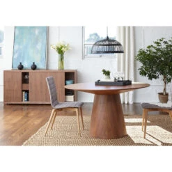 The Garrett Dining Table, 53", Walnut, Contemporary, Round -Whole House Kitchenware 9811d51c0195686c 9636 w800 h800 b0 p0