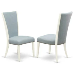 Set Of 6 Chairs With Linen Fabric Baby Blue Color And Table With Linen White -Whole House Kitchenware 98216e0500a78000 7607 w800 h800 b1 p0