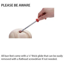 4" Highx4" Square Top Width Unfinished Solid Hardwood Bun Feet -Whole House Kitchenware 9831fb340e555113 0023 w800 h800 b1 p0