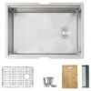 27 Inch Workstation Single Bowl Undermount 16 Gauge Stainless Steel Kitchen Sink 1 27 Inch Workstation Single Bowl Undermount 16 Gauge Stainless Steel Kitchen Sink -Whole House Kitchenware 988122d80fffcc55 5556 w800 h800 b1 p0