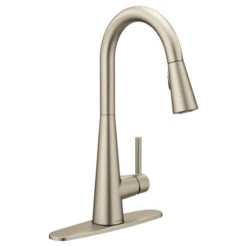 Moen Sleek 1-Handle High Arc Pulldown Kitchen Faucet, Spot Resist Stainless 18 Moen Sleek 1-Handle High Arc Pulldown Kitchen Faucet, Spot Resist Stainless -Whole House Kitchenware 996145250d80e672 0699 w800 h800 b1 p0