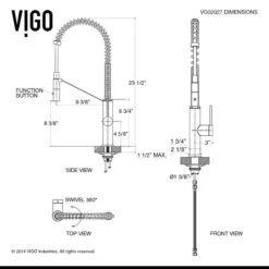 VIGO Livingston Magnetic Kitchen Faucet With Cfiber, Stainless Steel -Whole House Kitchenware 9961a2950e983da5 3142 w800 h800 b0 p0