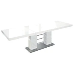 LINOSA Extendable Dining Table, White