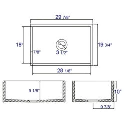 Alfi Brand White 30" Contemporary Smooth Apron Fireclay Farmhouse Kitchen Sink 16 Alfi Brand White 30" Contemporary Smooth Apron Fireclay Farmhouse Kitchen Sink -Whole House Kitchenware 9a019bb2005a479f 6517 w800 h800 b1 p0