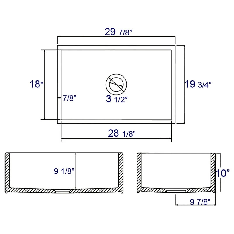 Alfi Brand White 30" Contemporary Smooth Apron Fireclay Farmhouse Kitchen Sink 7 Alfi Brand White 30" Contemporary Smooth Apron Fireclay Farmhouse Kitchen Sink - Image 5