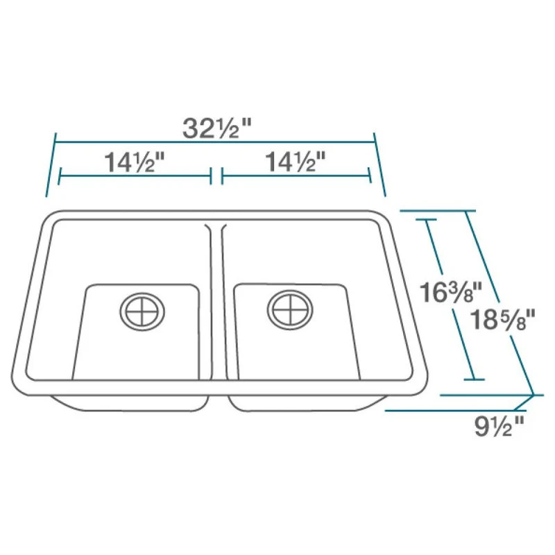 802 Double Equal Bowl Quartz Kitchen Sink, White, Basket Strainers 5 802 Double Equal Bowl Quartz Kitchen Sink, White, Basket Strainers - Image 3