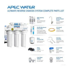 APEC Ultimate 5-Stage 90 GPD Quick Dispense Reverse Osmosis System, 3/8" Output 19 APEC Ultimate 5-Stage 90 GPD Quick Dispense Reverse Osmosis System, 3/8" Output -Whole House Kitchenware 9dd1a6bf009192e5 8969 w800 h800 b1 p0