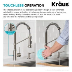 Bolden Touchless Sensor 2-Function Pull-Down 1-Handle 1-Hole Kitchen Faucet SFS -Whole House Kitchenware 9e213d7800e5eb5b 8832 w800 h800 b1 p0