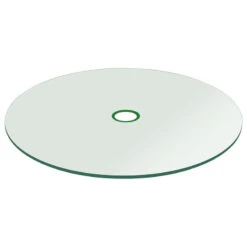 Patio Glass Table Top: 42” Round 1/4 Thick Flat Tempered With 2” Hole
