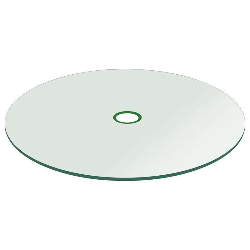 Patio Glass Table Top: 42” Round 1/4 Thick Flat Tempered With 2” Hole 3 Patio Glass Table Top: 42” Round 1/4 Thick Flat Tempered With 2” Hole