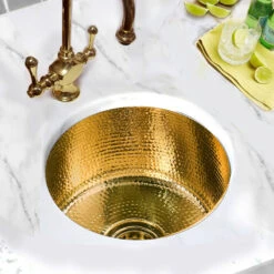 Nantucket Sinks' 15" Hand Hammered Round Bar Sink, Rs15-Ub -Whole House Kitchenware a1110dcf01f451c9 7982 w800 h800 b0 p0