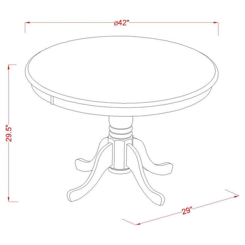 East West Furniture Hartland Wood 3-Piece Parson Dining Set HLEN3-LWH-06 6 East West Furniture Hartland Wood 3-Piece Parson Dining Set HLEN3-LWH-06 - Image 4