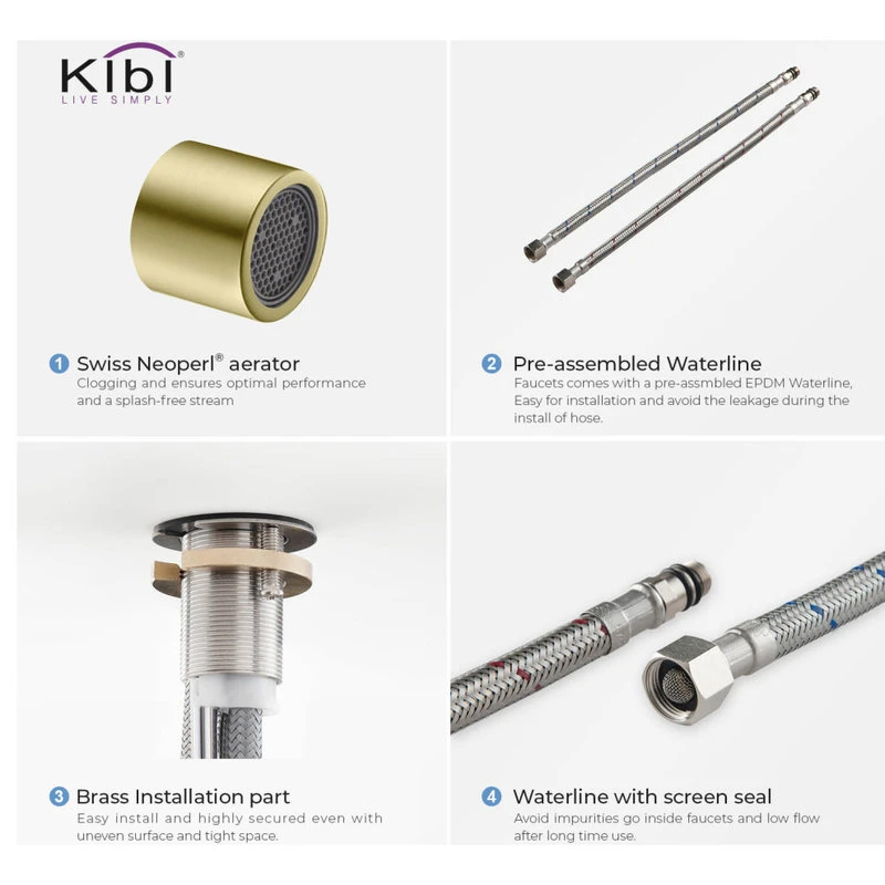 Macon Single Lever Kitchen Bar Faucet, Brush Gold 8 Macon Single Lever Kitchen Bar Faucet, Brush Gold - Image 6