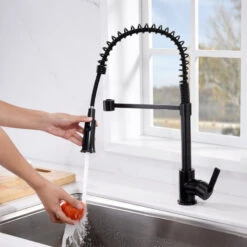 Luxier KTS13-T Single-Handle Pull-Down Sprayer Kitchen Faucet, Oil Rubbed Bronze -Whole House Kitchenware a401215101fc73bb 4889 w800 h800 b0 p0