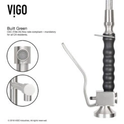 VIGO Zurich Pull-Down Kitchen Faucet, Stainless Steel -Whole House Kitchenware a44129480f59eaa2 2982 w800 h800 b1 p0