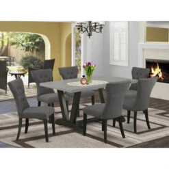7-Piece Small Table Set, 6 Parsons Chair And Table Solid Wood 11 7-Piece Small Table Set, 6 Parsons Chair And Table Solid Wood -Whole House Kitchenware a621407c00ba4b02 8682 w800 h800 b0 p0