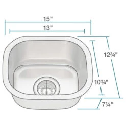 R1-1012 Stainless Steel Bar Sink, 16-Gauge -Whole House Kitchenware a6214c090c8915b4 3874 w800 h800 b1 p0