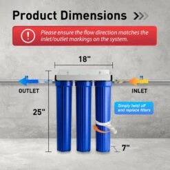ISpring 3-Stage 20" Whole House Water Filter 3/4 NPT 9 ISpring 3-Stage 20" Whole House Water Filter 3/4 NPT -Whole House Kitchenware a6a1cb74038e6028 5381 w800 h800 b0 p0