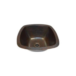 Aged Copper 15" Copper Kitchen Bar Prep Sink-Strainer Drain Included