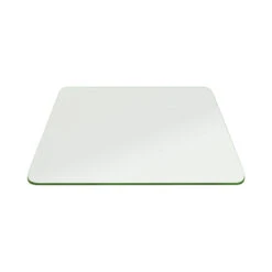 24 Inch Square Glass 1/2 Thick Flat Polished Tempered Radius Corners