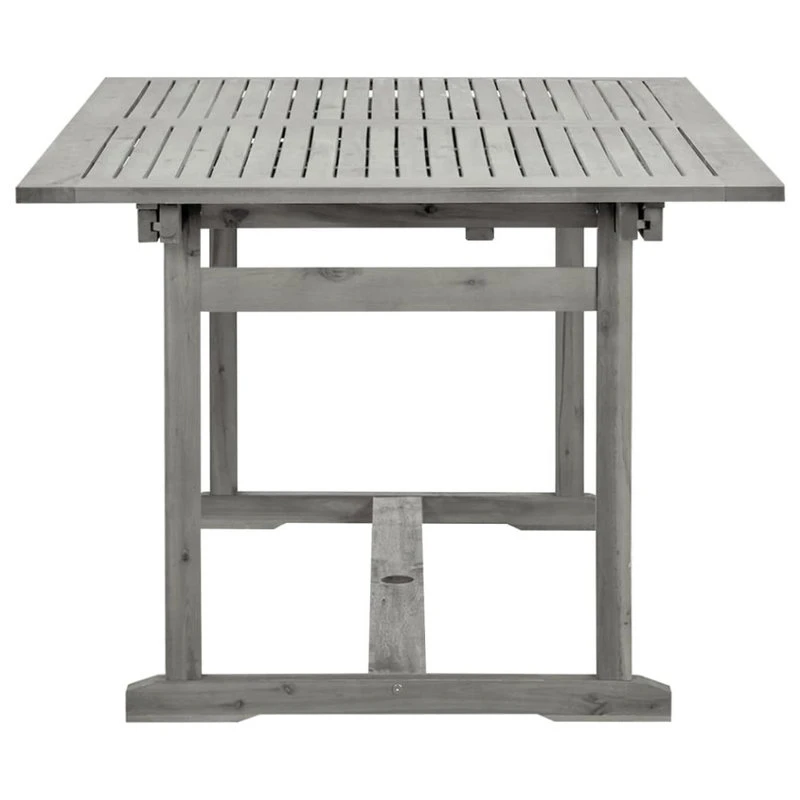 VidaXL Solid Acacia Wood Patio Dining Table (59.1"-78.7")x39.4" Garden Table 8 VidaXL Solid Acacia Wood Patio Dining Table (59.1"-78.7")x39.4" Garden Table - Image 6