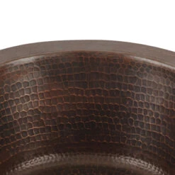 Premier Copper Products 12" Round Hammered Copper Bar Sink With 2" Drain Size, Oil Rubbed Bronze -Whole House Kitchenware a8212fa000774c8f 8186 w800 h800 b0 p0