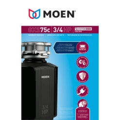 Moen GXS75C GX 3/4 HP Continuous Garbage Disposal - Stainless Steel -Whole House Kitchenware a991f74d0eb05500 1060 w800 h800 b0 p0