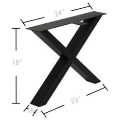 X-Type Table Leg, Set Of 2, Black, 18'' -Whole House Kitchenware a9a13aaa0356593d 3261 w800 h800 b1 p0