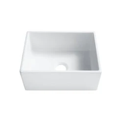 Austen 24" Farmhouse Fireclay Single Bowl Kitchen Sink, Crisp White And Care Kit -Whole House Kitchenware aa41cf720dcef1a0 7801 w800 h800 b1 p0