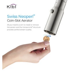 KIBI Hilo Single Handle Pull Down Kitchen Faucet, Brush Nickel, W/O Soap Dispens -Whole House Kitchenware aab103110f1b535d 3578 w800 h800 b1 p0