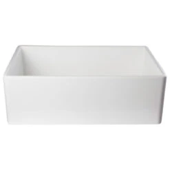 Alfi Brand White 30" Contemporary Smooth Apron Fireclay Farmhouse Kitchen Sink