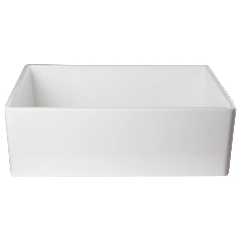 Alfi Brand White 30" Contemporary Smooth Apron Fireclay Farmhouse Kitchen Sink 3 Alfi Brand White 30" Contemporary Smooth Apron Fireclay Farmhouse Kitchen Sink