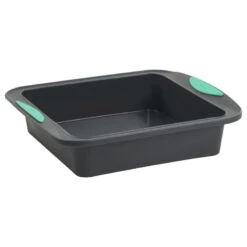 Trudeau Pro Mint And Gray Structure Silicone 8 Inch Square Cake Pan