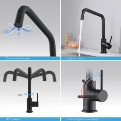 Macon Single Lever Kitchen Bar Faucet, Matte Black -Whole House Kitchenware ae2138640fa179f6 2026 w800 h800 b0 p0