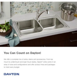 D11721 Dayton Stainless Steel 17" X 21-1/4" Drop-in Bar Sink, 3 Holes -Whole House Kitchenware afc1dba80e6019f0 5676 w800 h800 b0 p0