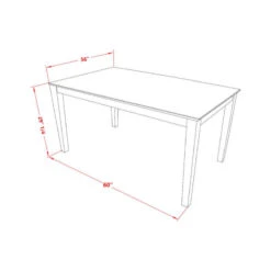 East West Furniture Capri 5-piece Traditional Wood Kitchen Table Set In Oak -Whole House Kitchenware b2813cbe01b1990d 6784 w800 h800 b1 p0