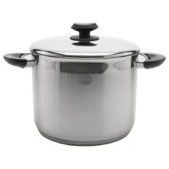 YBM Home 18/10 Stainless Steel Stock Pot, Induction Compatible, Black, 9 Quart