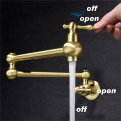 CRO Decor Pot Filler Faucet Brass Wall Mount In Gold -Whole House Kitchenware b461444c034cf24e 3113 w800 h800 b0 p0
