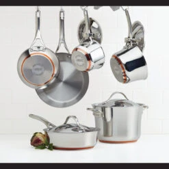 Nouvelle Copper Stainless Steel 10-Piece Cookware Set 8 Nouvelle Copper Stainless Steel 10-Piece Cookware Set -Whole House Kitchenware b4b1c5cb06c354e0 9984 w800 h800 b0 p0