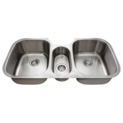 4521 Triple Bowl Stainless Steel Kitchen Sink, 16-Gauge, Sink Only