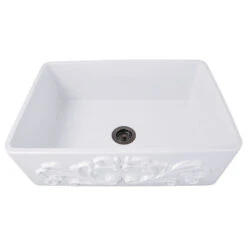 Nantucket Sinks 30-Inch Farmhouse Fireclay Sink With Filigree Apron 17 Nantucket Sinks 30-Inch Farmhouse Fireclay Sink With Filigree Apron -Whole House Kitchenware b89105ad0e176676 2196 w800 h800 b1 p0