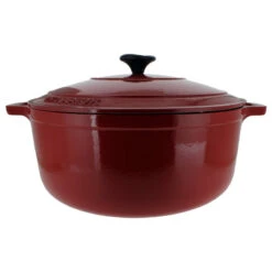Chasseur 7.1-quart French Enameled Cast Iron Round Dutch Oven, Red