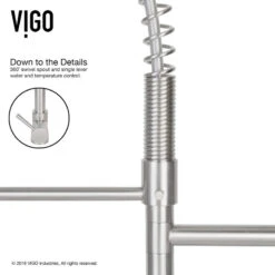 VIGO Zurich Pull-Down Kitchen Faucet, Stainless Steel -Whole House Kitchenware bb8123860f59ea9d 2982 w800 h800 b1 p0