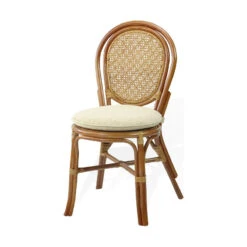 5-Piece Set Of Denver Dining Rattan Side Chairs W/Cream Cushions And Round Table -Whole House Kitchenware bc615ed80fbc3d2f 8424 w800 h800 b1 p0