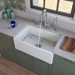 Alfi Brand White 30" Contemporary Smooth Apron Fireclay Farmhouse Kitchen Sink 15 Alfi Brand White 30" Contemporary Smooth Apron Fireclay Farmhouse Kitchen Sink -Whole House Kitchenware bca1390a005a479d 6517 w800 h800 b0 p0