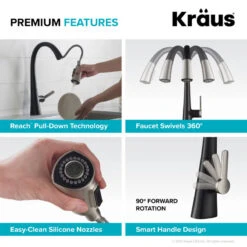 Nolen 2-Function Pull-Down 1-Handle 1-Hole Kitchen Faucet Spot Free Stainless MB -Whole House Kitchenware bd3152c200e5e958 5989 w800 h800 b0 p0