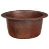 Premier Copper Products 10" Round Hammered Copper Bar Sink With 2" Drain Opening -Whole House Kitchenware bd51a43d0fea1261 3389 w800 h800 b1 p0