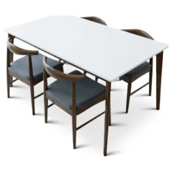 Siriana Mid Century Modern 5 Piece Dining Room & Kitchen Set