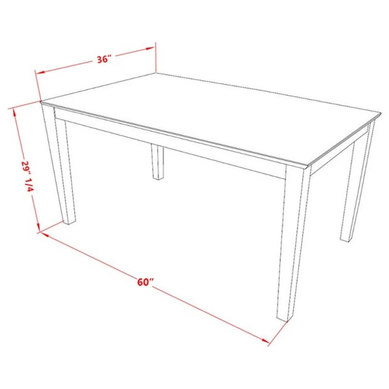 East West Furniture Capri 5-piece Wood Dining Set In Linen White/Doeskin 7 East West Furniture Capri 5-piece Wood Dining Set In Linen White/Doeskin - Image 5